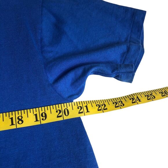 Vintage HOFFA Teamsters Shirt Mens Large Blue Single Stitch Cotton Graphic 90s - Picture 10 of 11